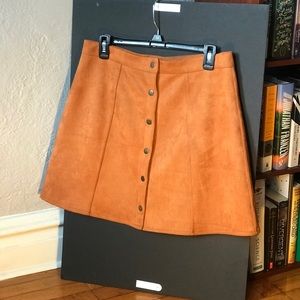 Medium suede skirt! Super cute and fall style🍂🍂